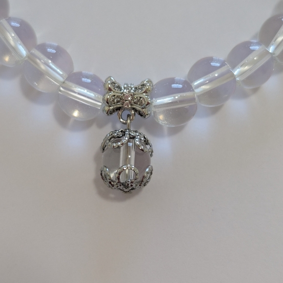 Clear Quartz Bracelet With Charm - Picture 5 of 10